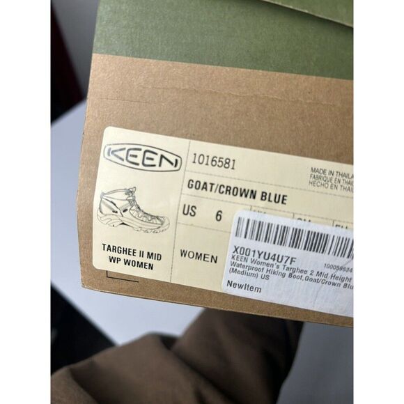 New KEEN Women's TARGHEE II MID Waterproof Hiking Boot, Goat/Crown Blue, Size 6 - Picture 11 of 11